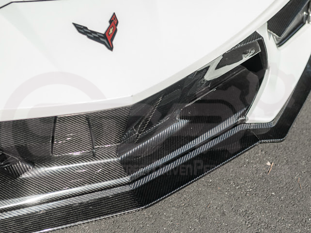 2020-Up Corvette C8 STINGRAY & Z51 | Z06 Z07 Package CARBON FIBER Front Bumper Lip Splitter Ground Effects